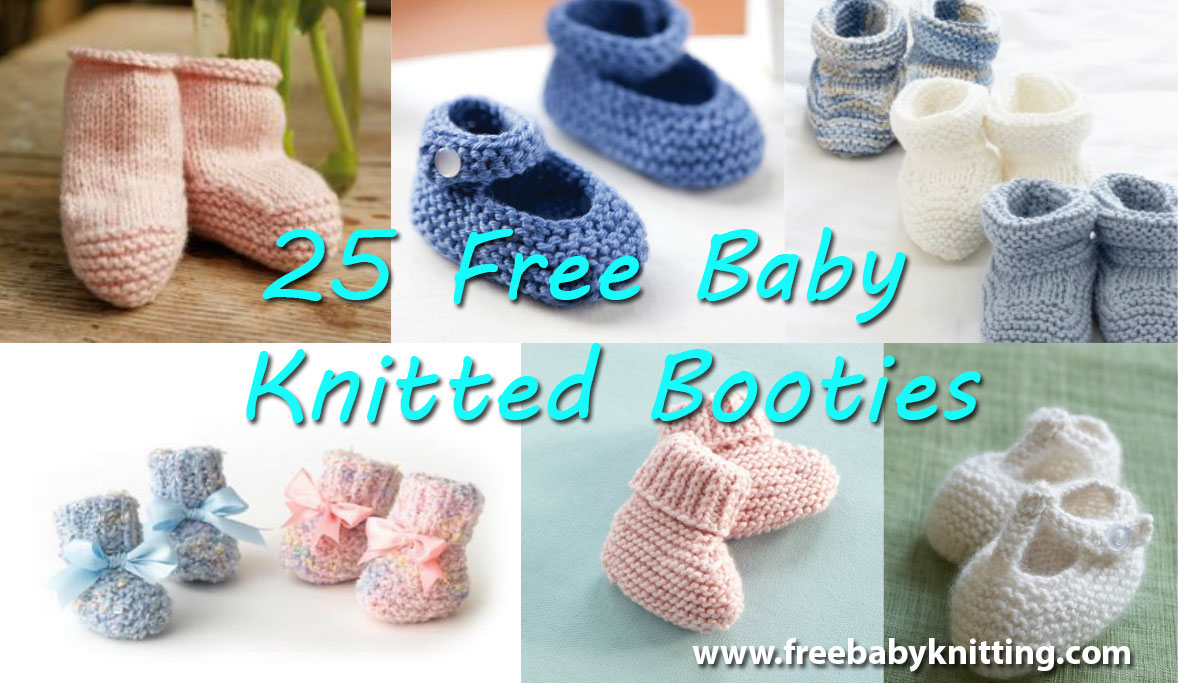 25 Free Baby Knitted Booties Patterns 