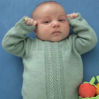 knitting newborn baby sweater