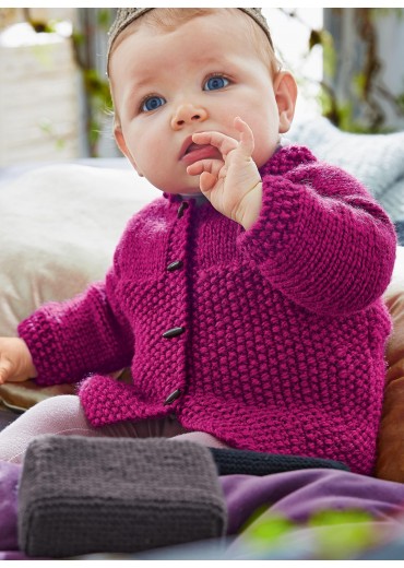 Girl's cardigan free baby knitting pattern - Free Baby Knitting