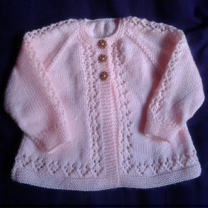 Lace Baby Cardigan Free Knit Pattern - Free Baby Knitting