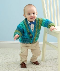 Soft Essentials Knit Baby Cardigan Free Pattern - Free Baby Knitting