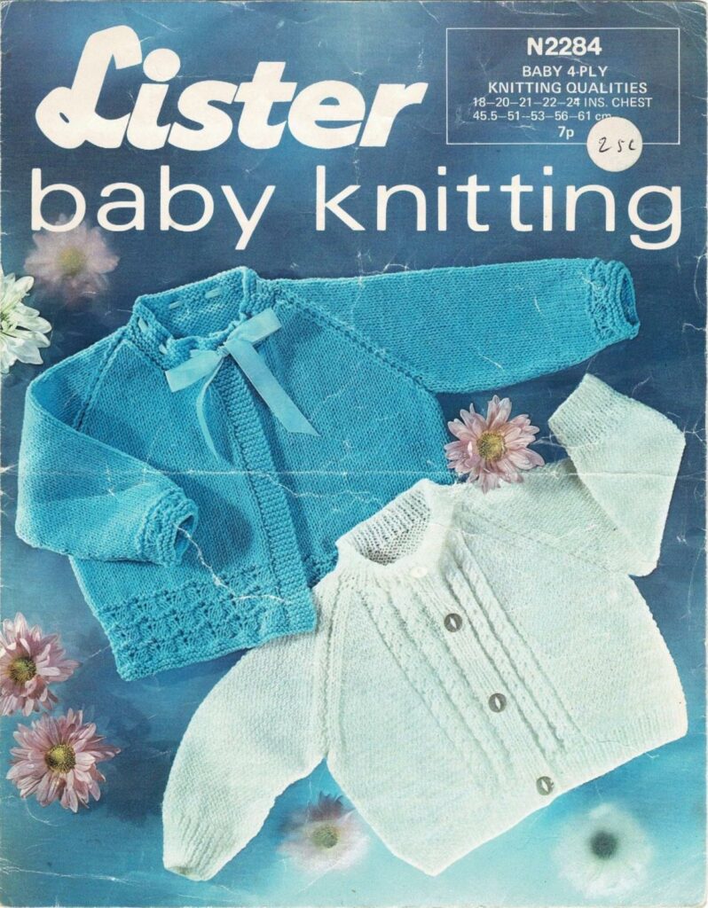 2 Vintage Baby Cardigan Free Knitting Patterns in 4-Ply