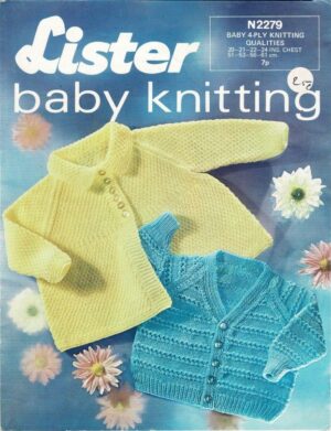 Free Knitting Pattern for a Lister Baby Cardigan Set N 2279