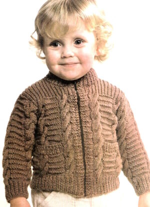 Aran-Style Jacket Knitting Pattern