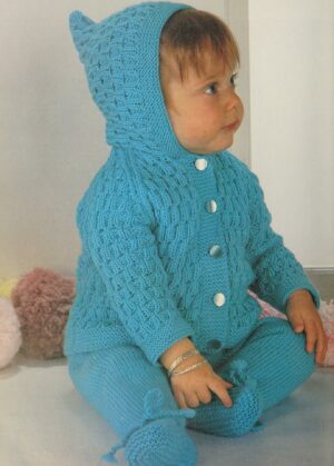 Hooded Jacket and Leggings Set - Free Baby Knitting Pattern